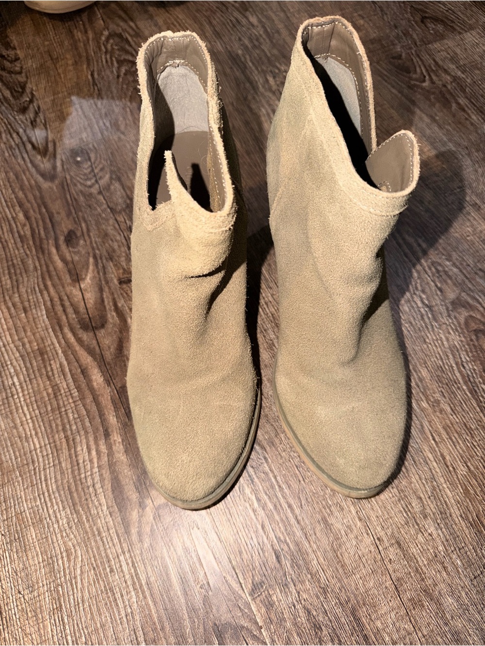 Urban Outfitters Suede Ankle Booties in olive - Women
